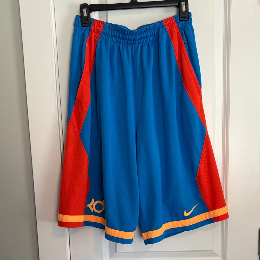 Nike KD Blue and Red Dri-Fit Basketball Shorts